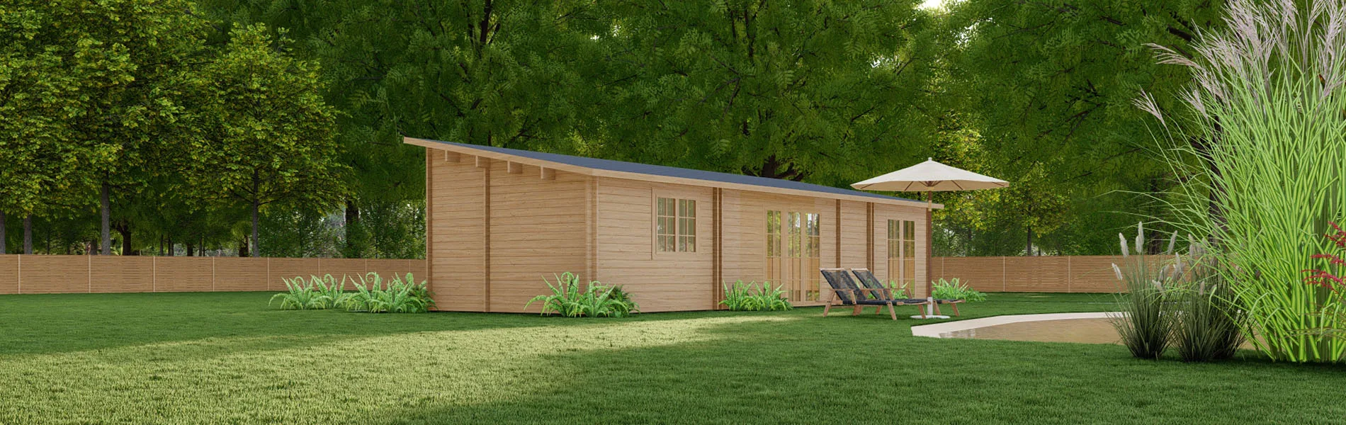 Holzhaus mit Pultdach Sinapis 3