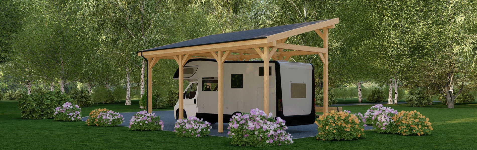 Carport für Wohnmobil Typha, 4×8 m 3