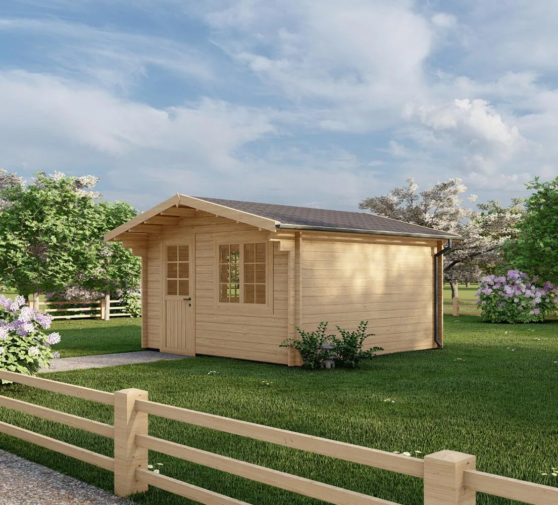 Kleines Gartenhaus Porrum, 4x4 m, BF 14.5 m2 