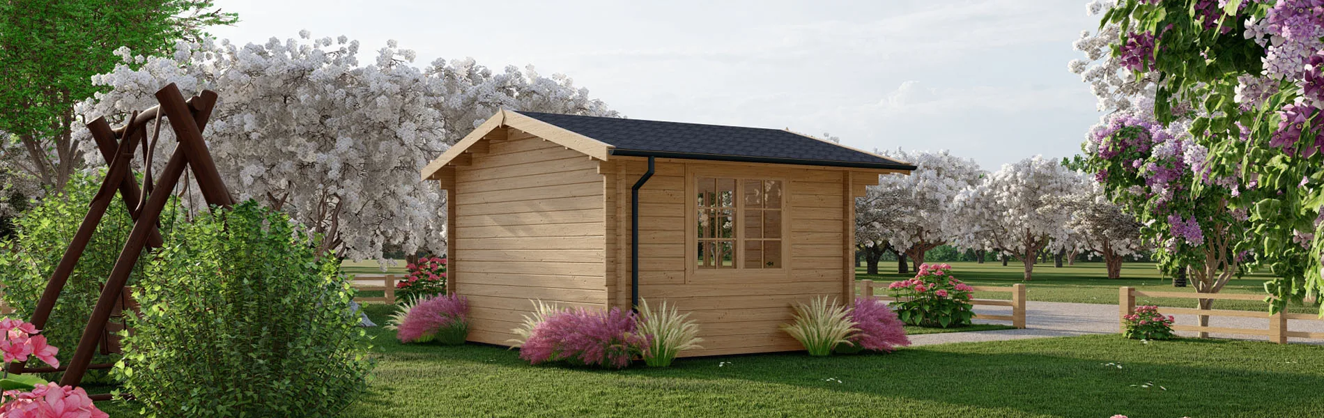 Kleines Gartenhaus Cucumis, 4×3 m, BF 11 m2 3