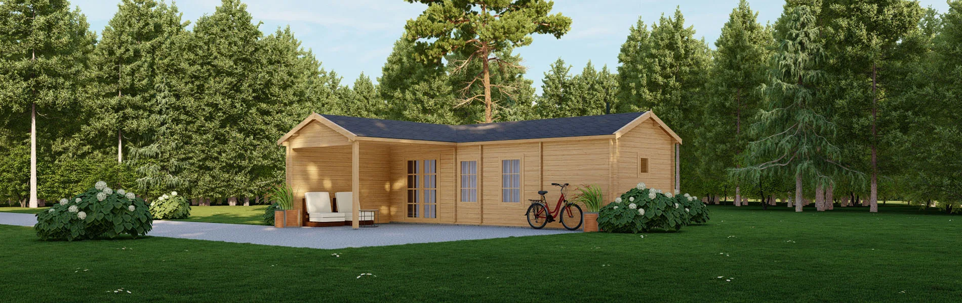 Blockbohlensauna Acacia, 9×7 m, BF 38m2 1 Blockbohlensauna Acacia, 9×7 m, BF 38m2 1