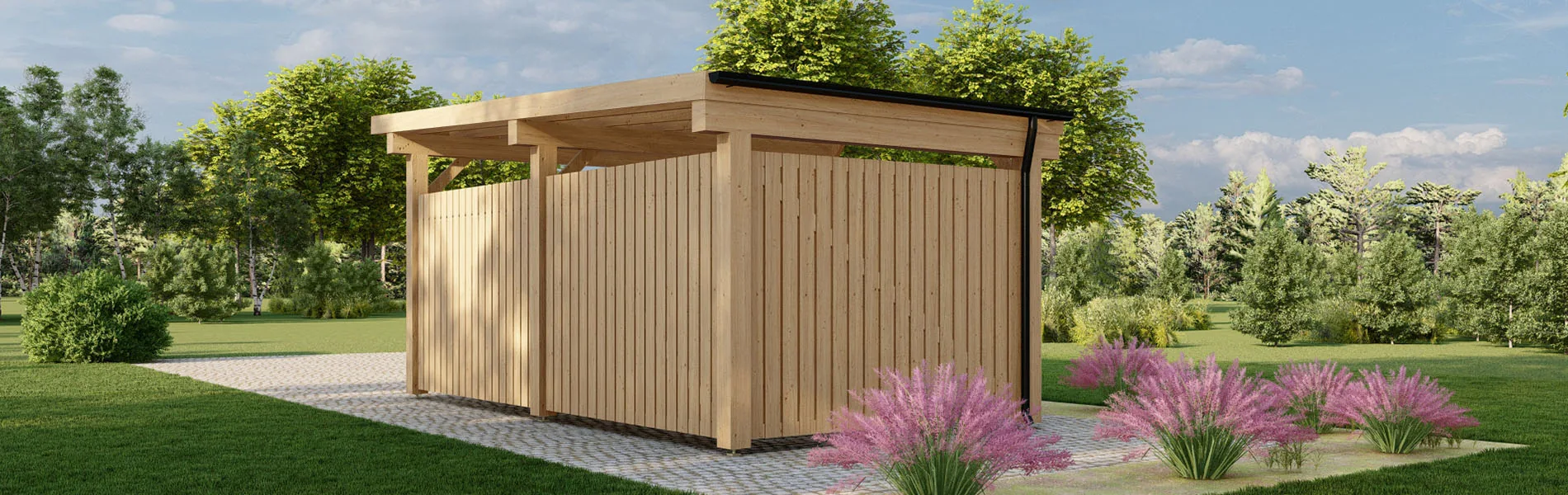 Einzelcarport Camellia W3, 3×6 m 3