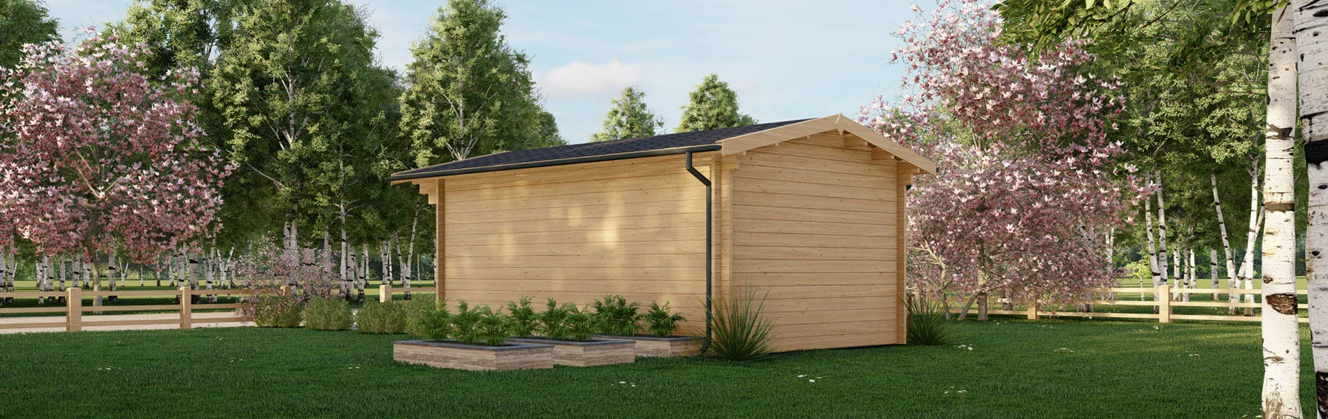 Kleines Gartenhaus Capparis, 3×5 m, BF 14 m2 4