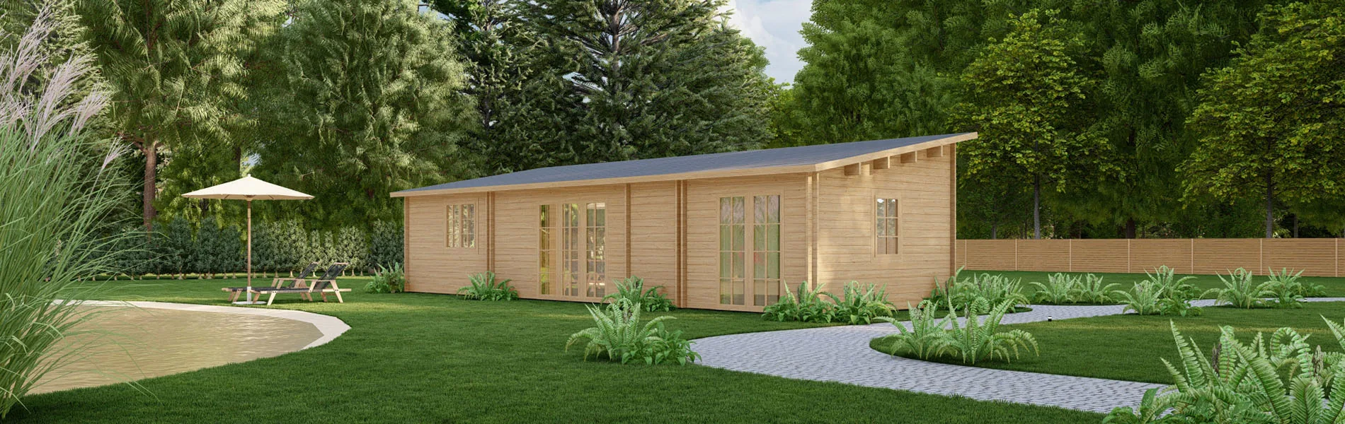 Holzhaus mit Pultdach Sinapis 4