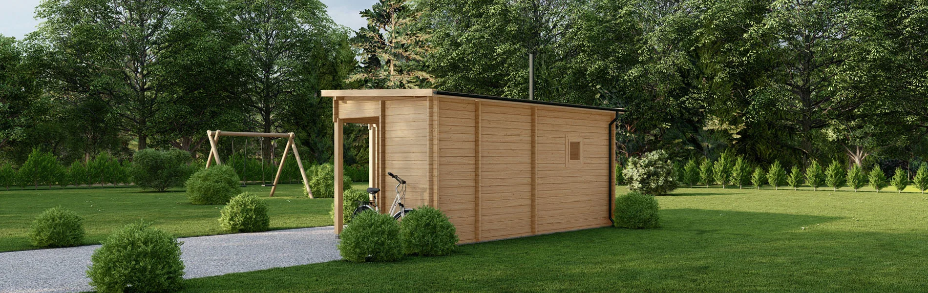 Blockbohlensauna Juniperus, 6×5 m, BF 22m2 3