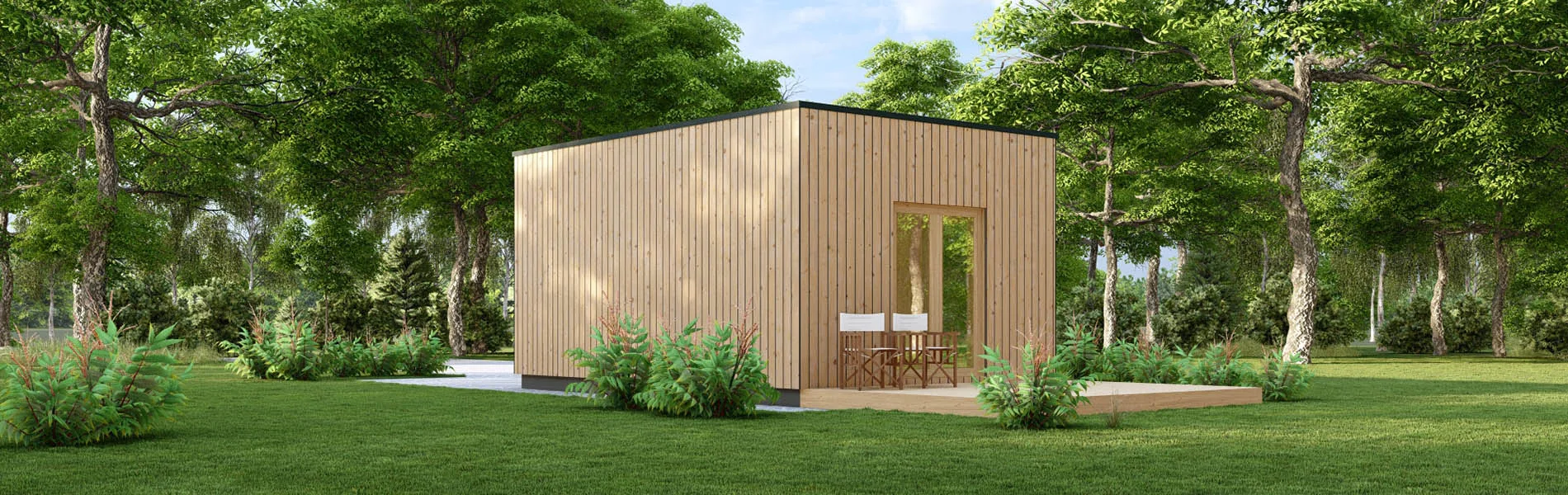 Kleines Gartenhaus Olea, 6×4 m, BF 26 m2 3
