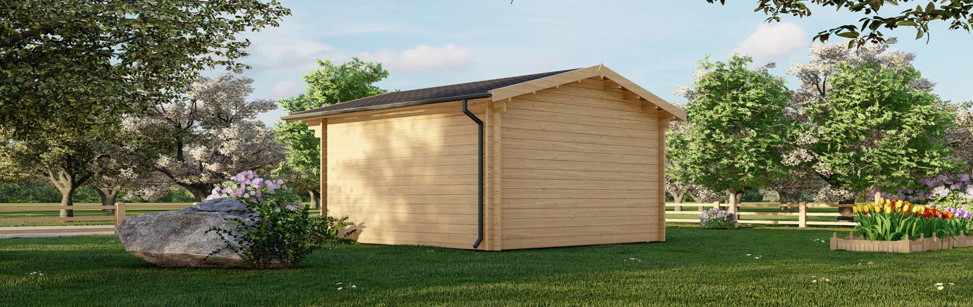Kleines Gartenhaus Porrum, 4×4 m, BF 14.5 m2 4
