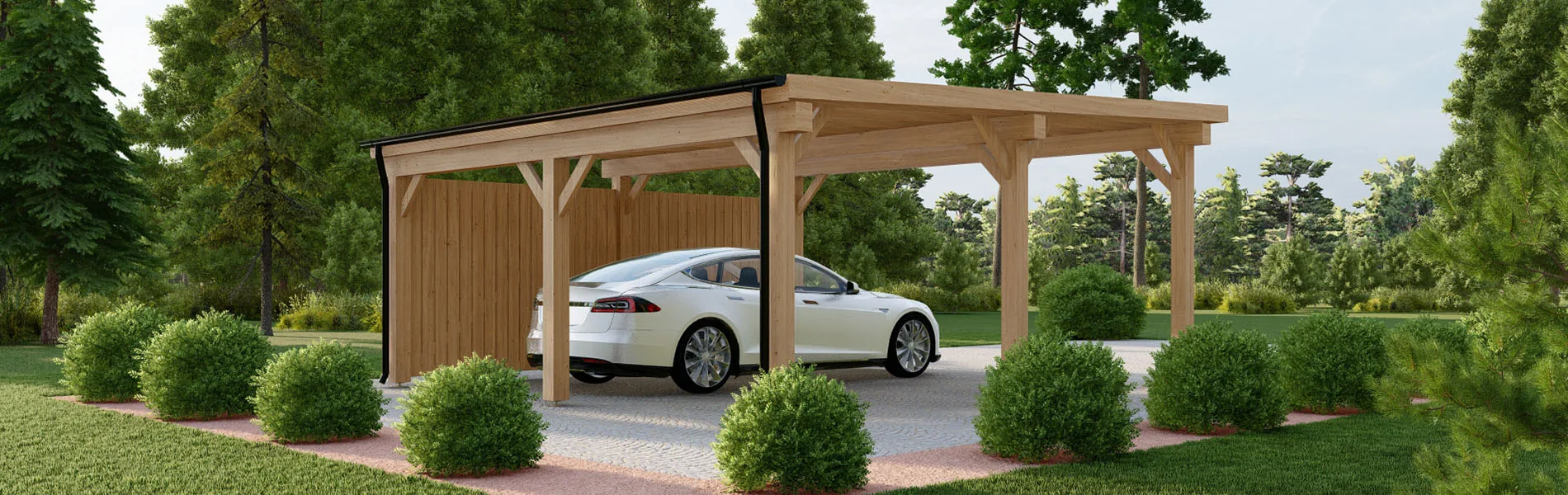 Doppelcarport Magnolia W2, 6×6 m 4