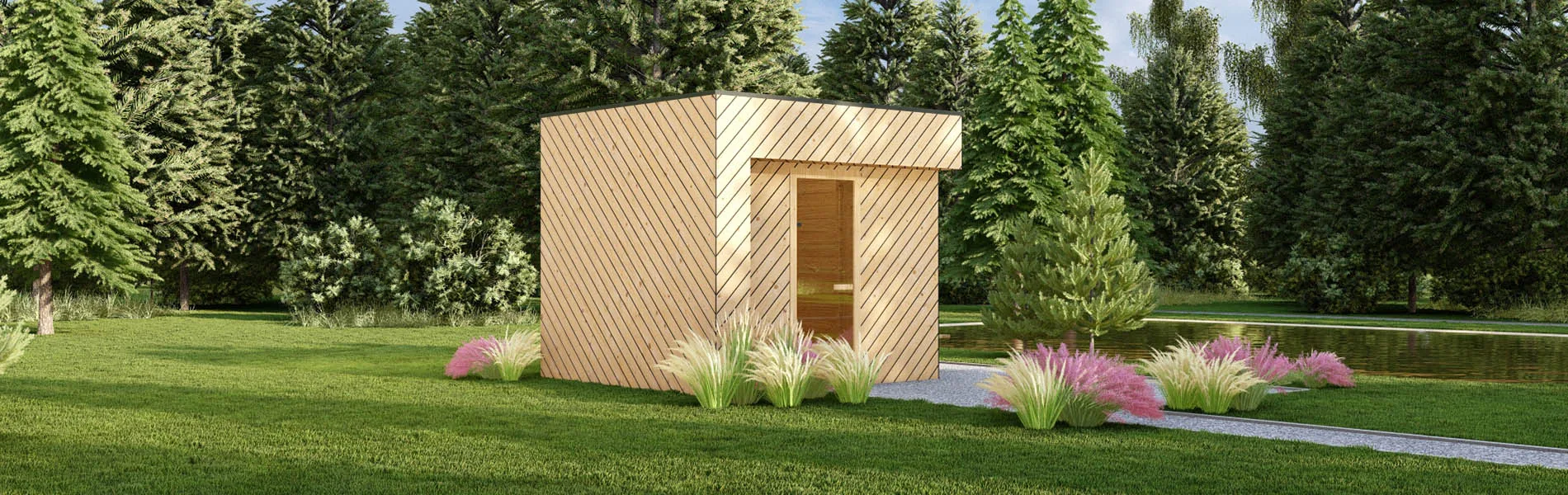 Blockbohlensauna Amyris, 3×3 m, BF 8m2 2