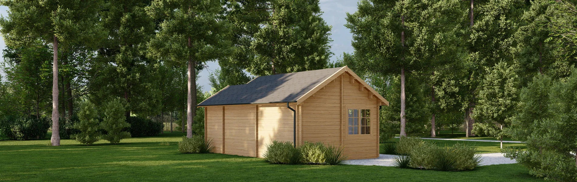 Kleines Gartenhaus Thymus, 7×4 m, BF 24 m2 3