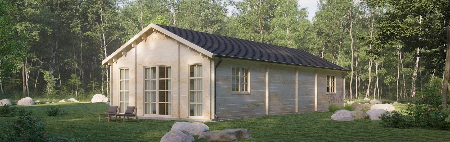 Holzhaus mit Satteldach Gentiana 3