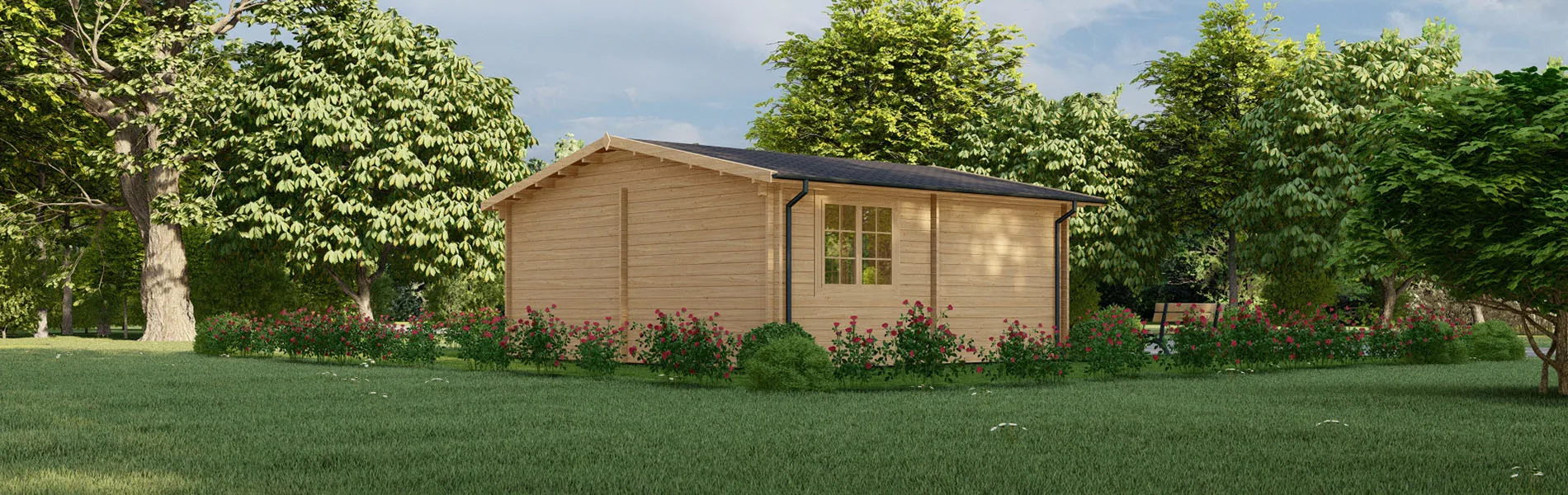 Grosses Gartenhaus Alba, 6×5 m, BF 30 m2 3