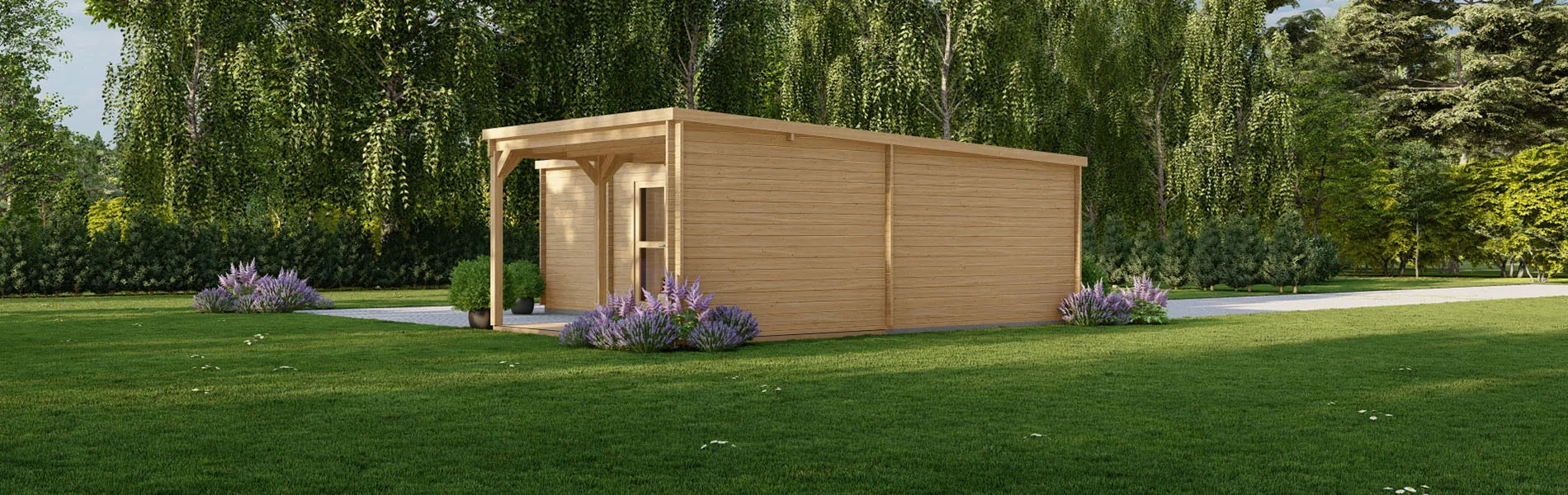 Blockbohlensauna Casia, 9×8 m, BF 47m2 2