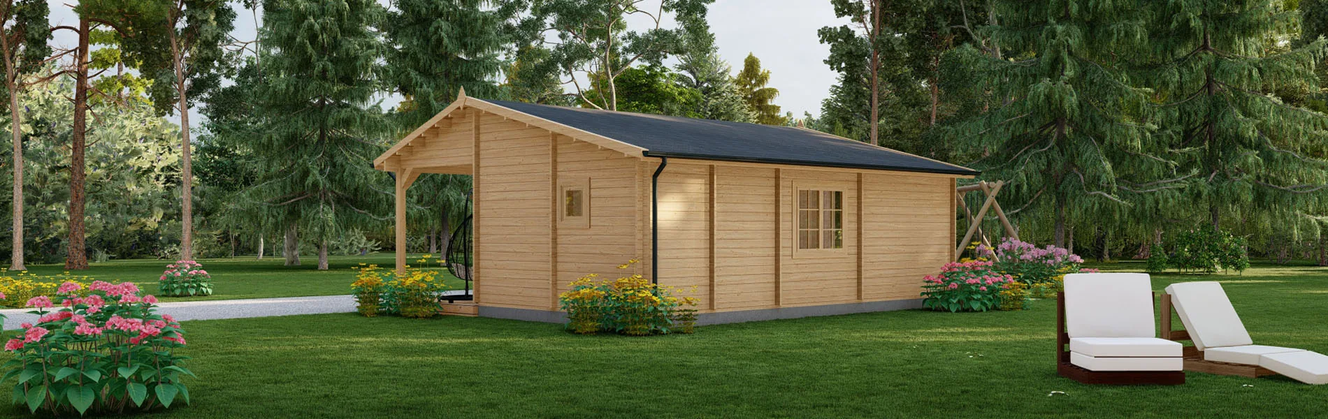 Holzhaus mit Satteldach Daphne 3