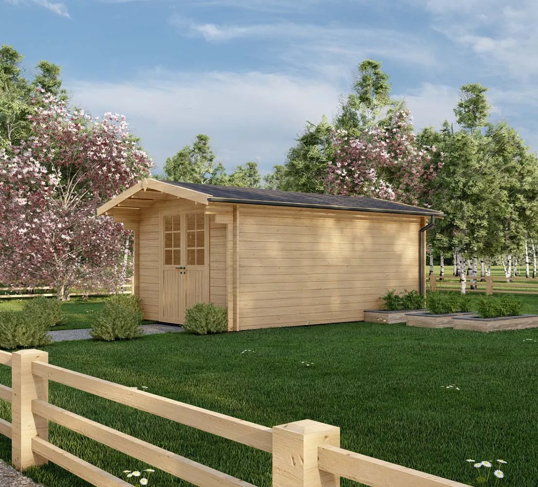 Kleines Gartenhaus Capparis, 3x5 m, BF 14 m2 