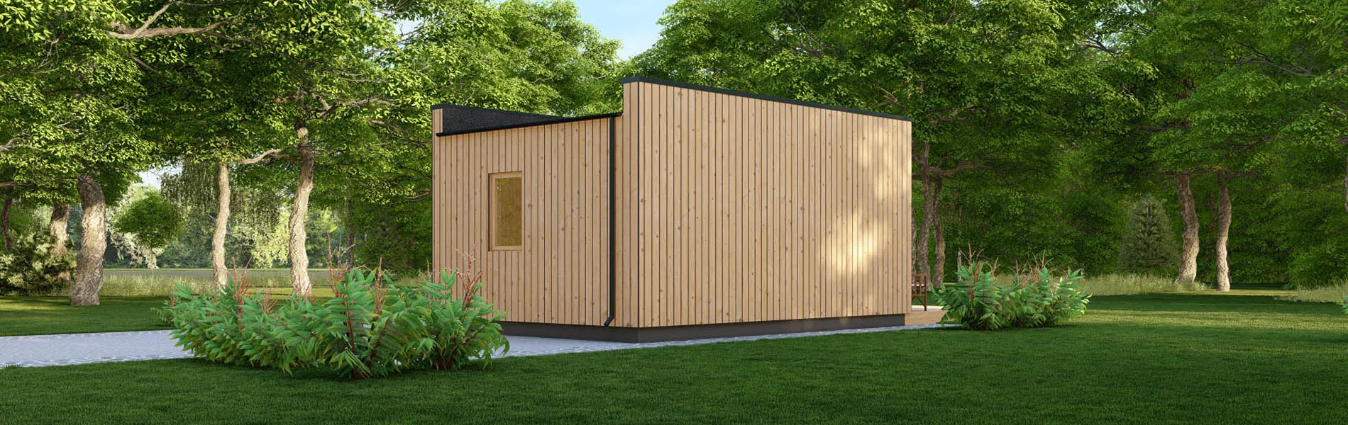 Kleines Gartenhaus Olea, 6×4 m, BF 26 m2 4