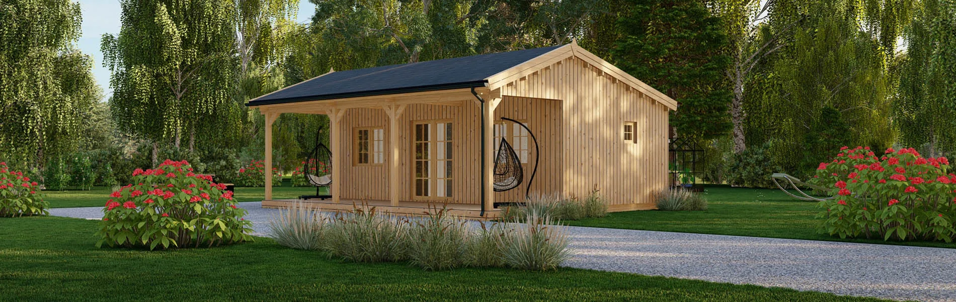 Holzhaus mit Satteldach Daphne V2 1