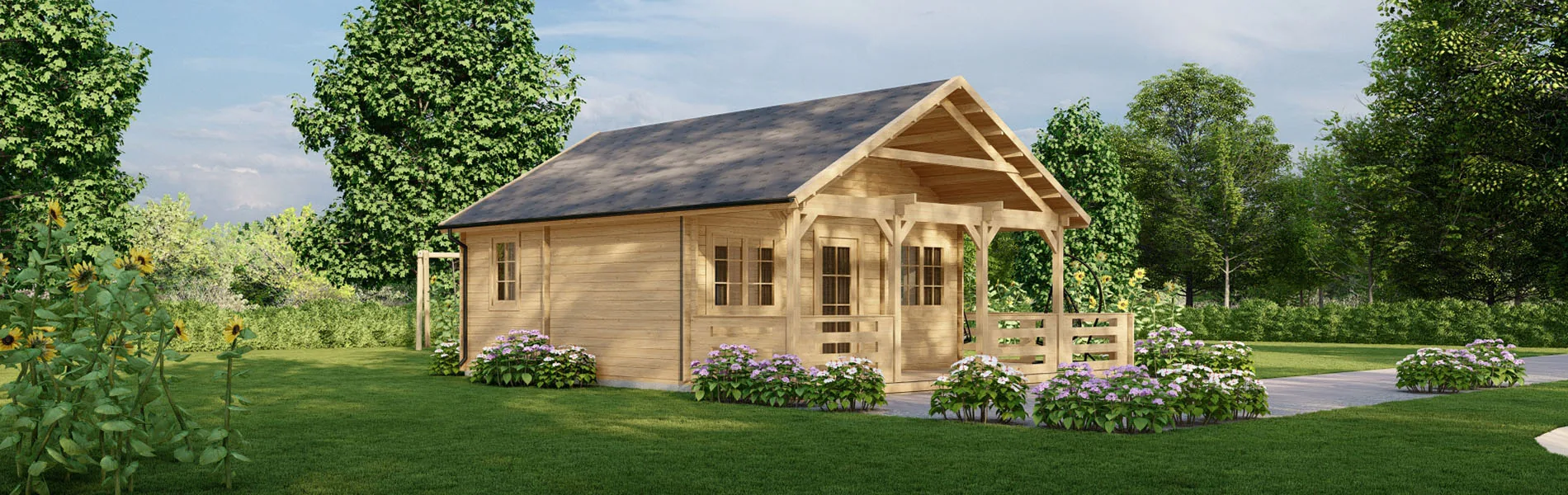 Holzhaus mit Satteldach Arnica 2
