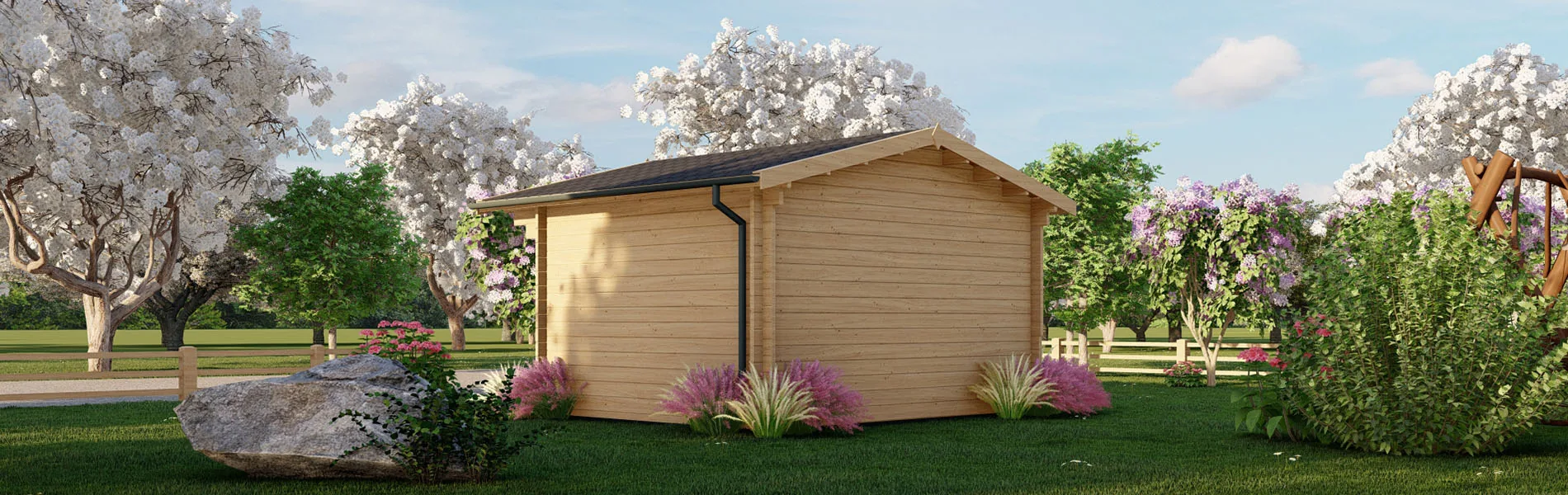 Kleines Gartenhaus Cucumis, 4×3 m, BF 11 m2 4