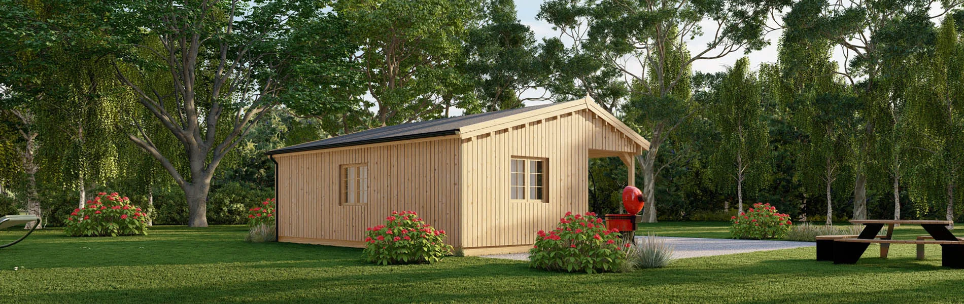 Holzhaus mit Satteldach Daphne V2 4