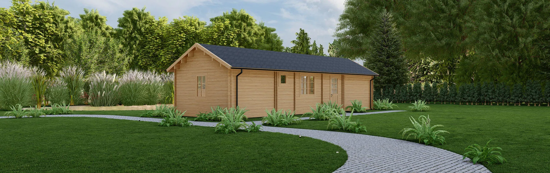 Eingeschossiges Holzhaus Fumana 1