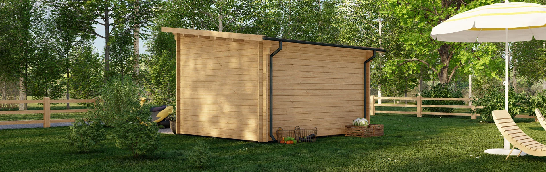 Kleines Gartenhaus Apium, 4×3 m, BF 11 m2 4