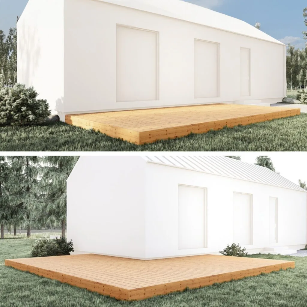 Terrassenauswahl Terrassenauswahl: Visualisierung von zwei Terrassenoptionen.