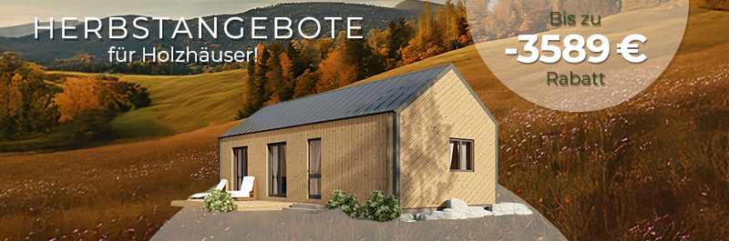 Werbebanner: Herbstangebote für Holzhauser