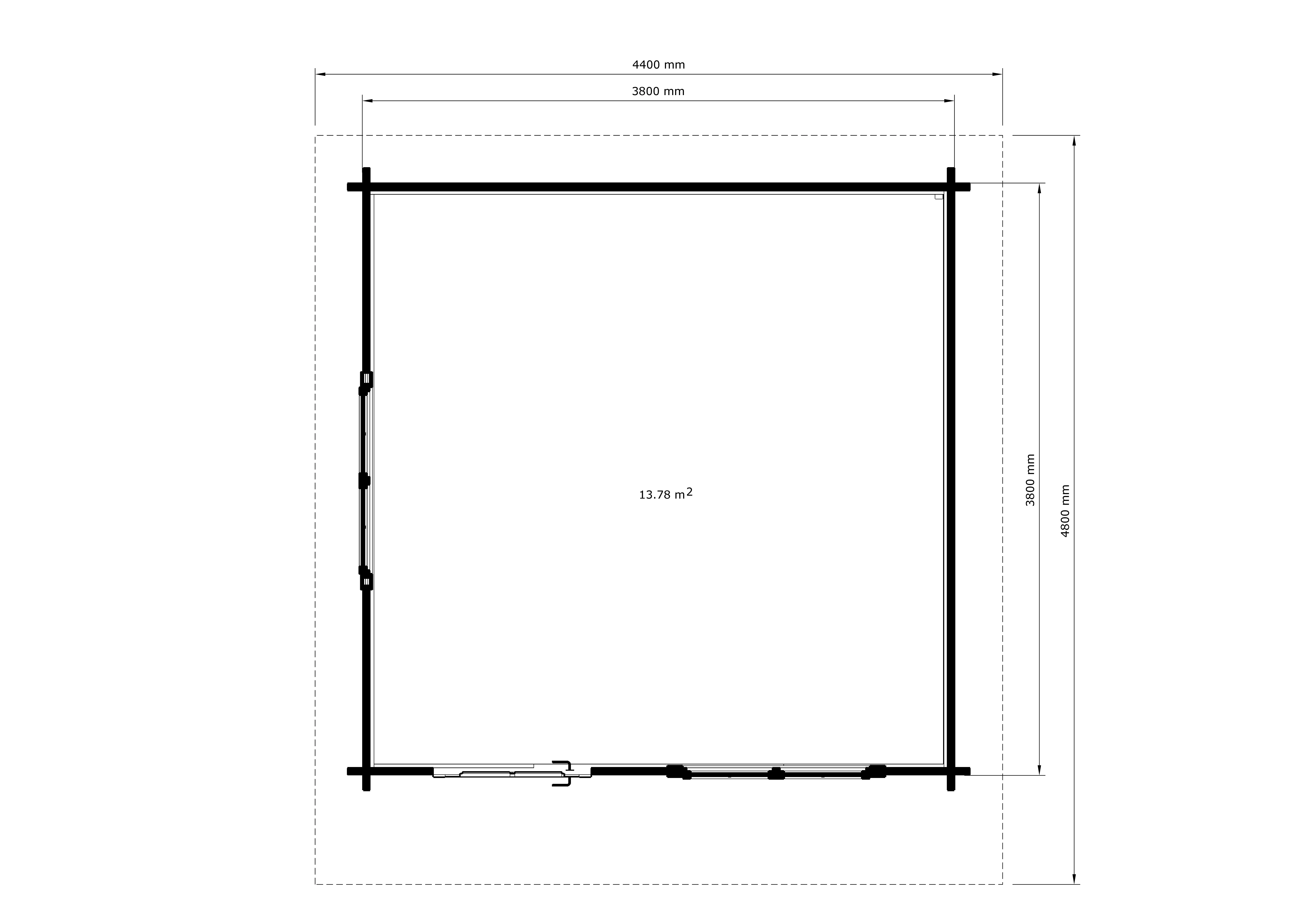 Gartenhaus_aus_Holz_Porrum_4x4_PD_5