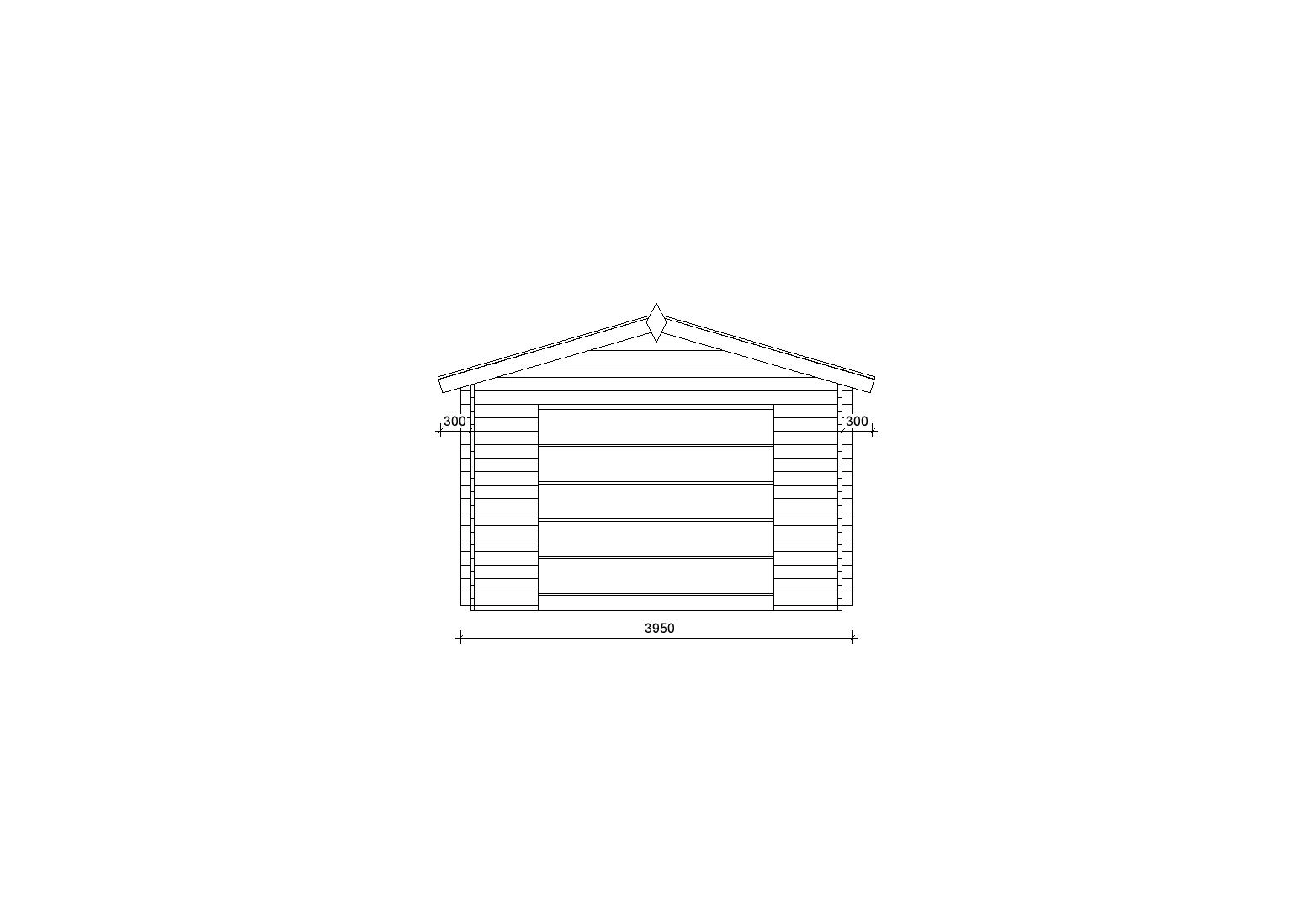 Holzgarage_Alnus_4x6_mit_Sektionaltor_PD_1