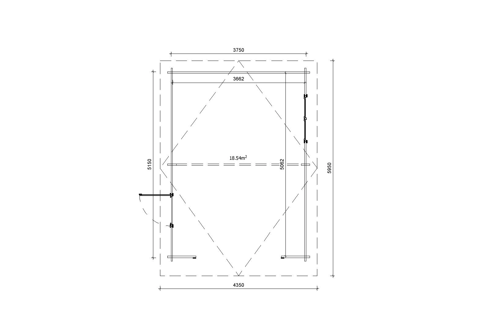 Holzgarage_Alnus_4x6_ohne_Tor_PD_5
