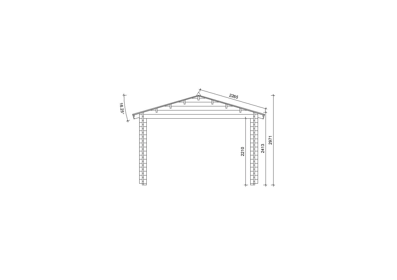 Holzgarage_Alnus_4x6_ohne_Tor_PD_6