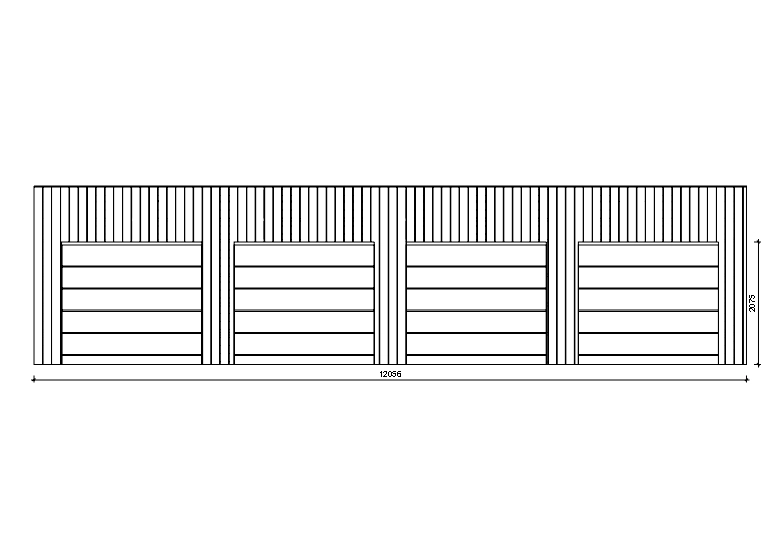 Holzgarage_Butomus_12x6_mit_Sektionaltoren_PD_1