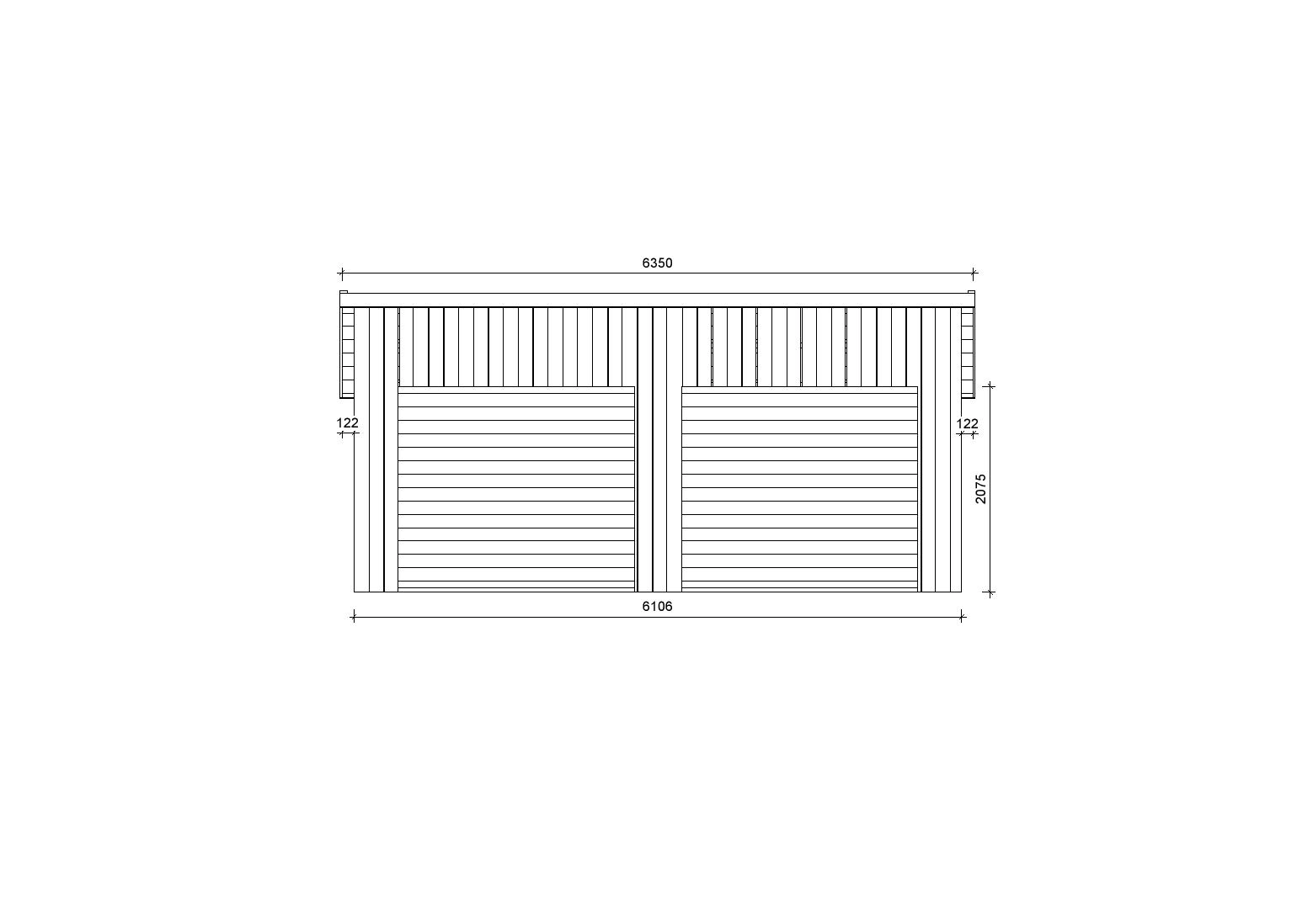 Holzgarage_Fagus_V2_CL1_6x6_mit_Sektionaltor_PD_1