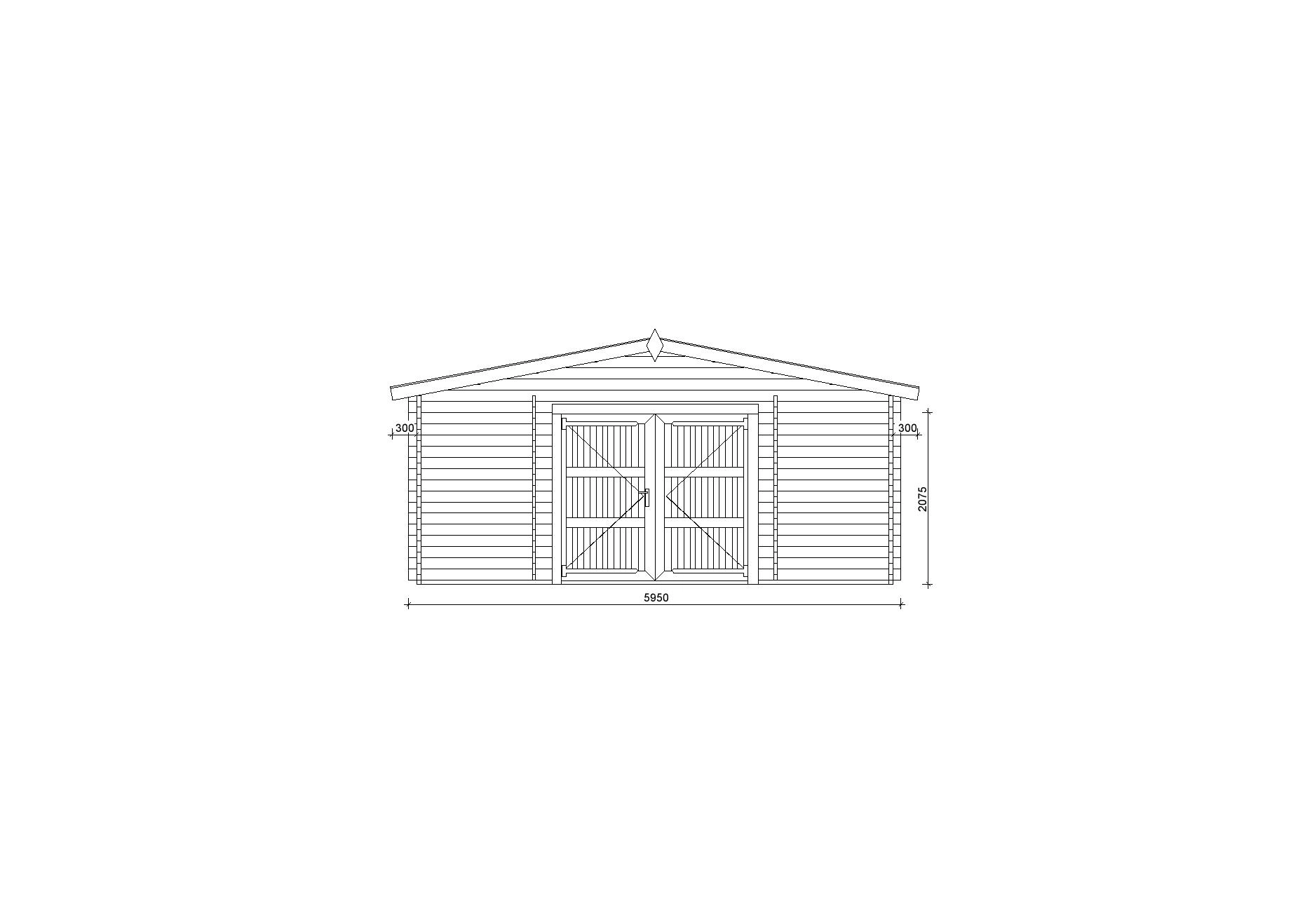 Holzgarage_Larix_6x6_mit_Holztor_PD_1