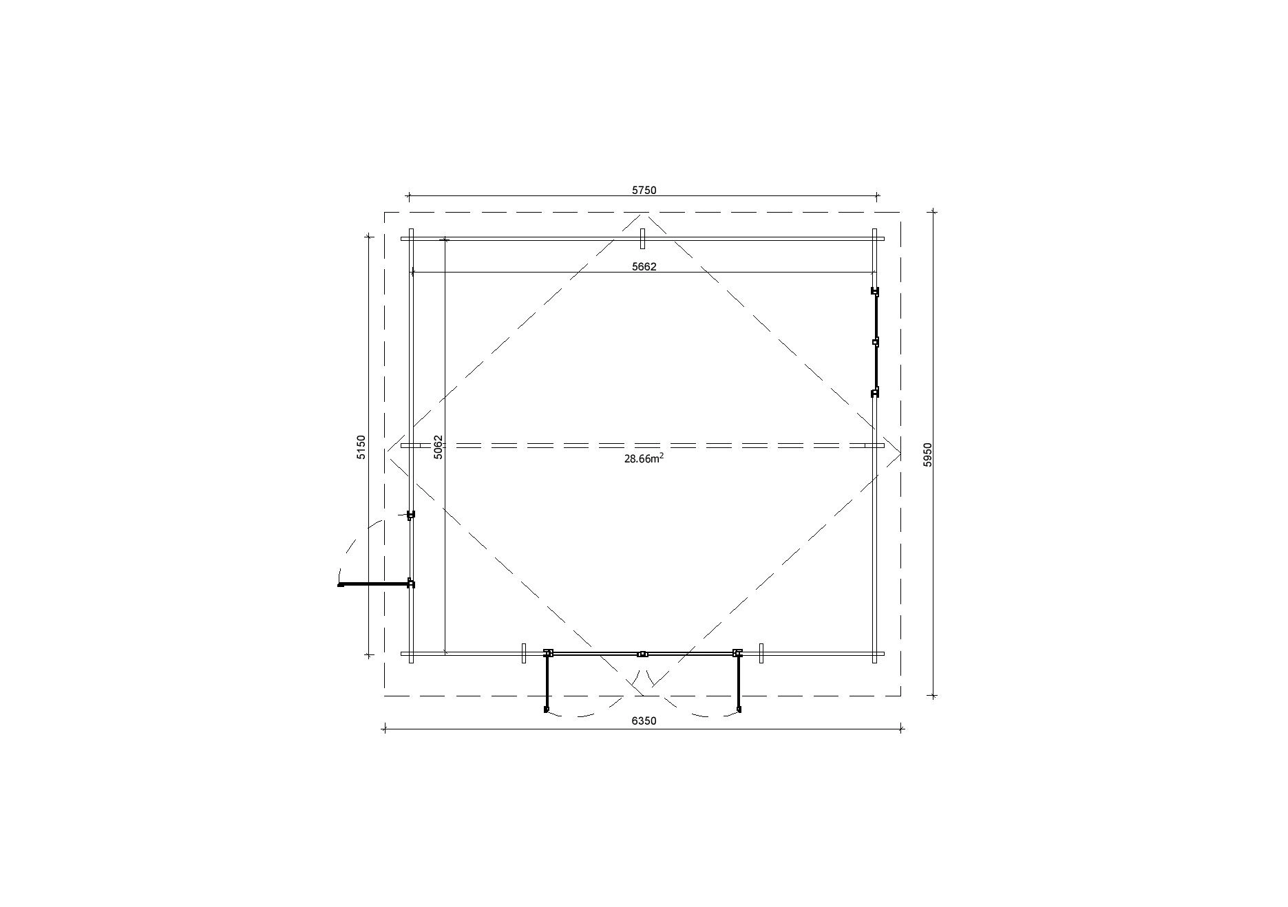 Holzgarage_Larix_6x6_mit_Holztor_PD_5