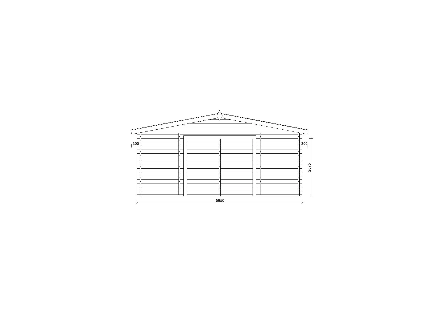Holzgarage_Larix_6x6_ohne_Tor_PD_1