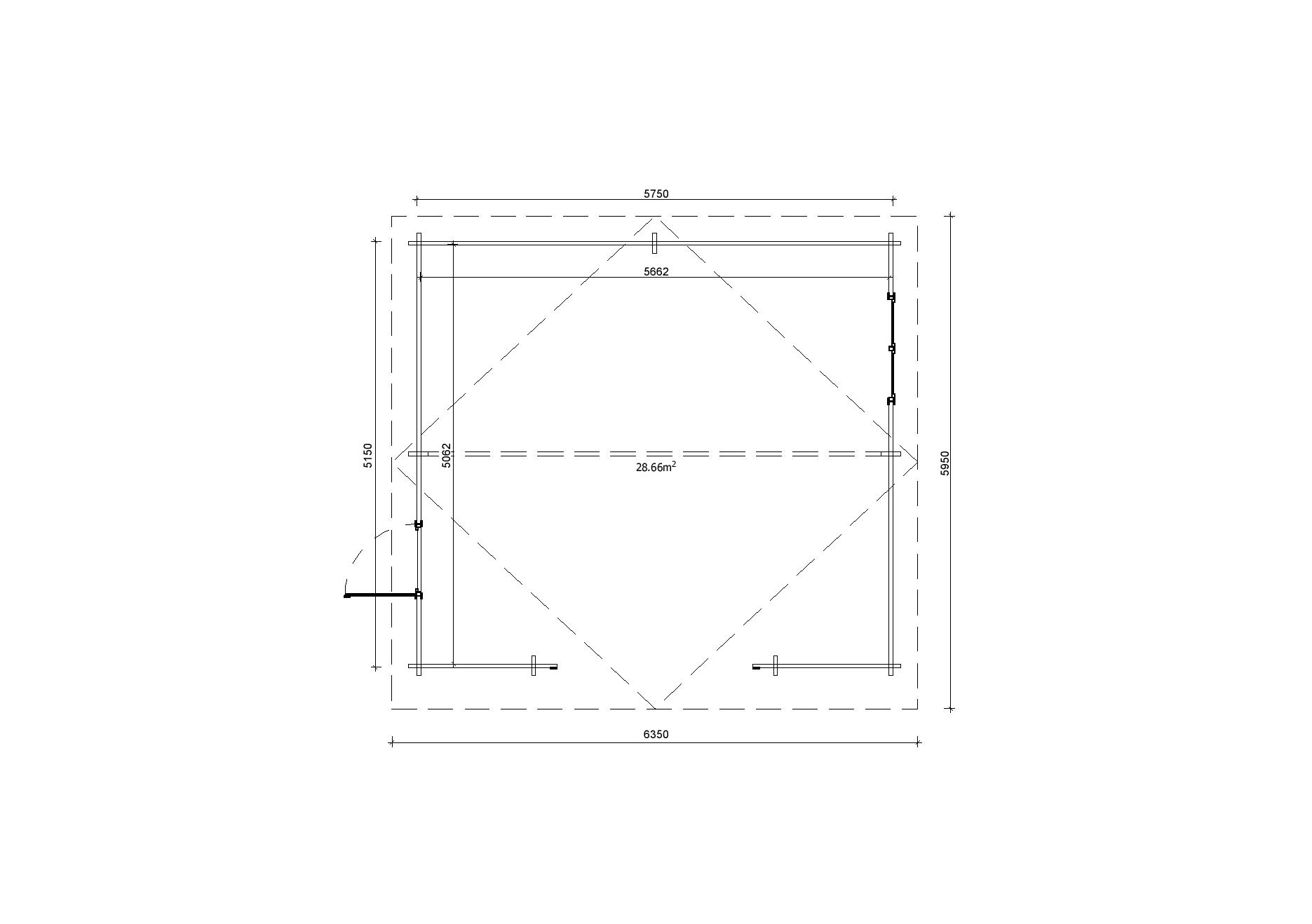 Holzgarage_Larix_6x6_ohne_Tor_PD_5