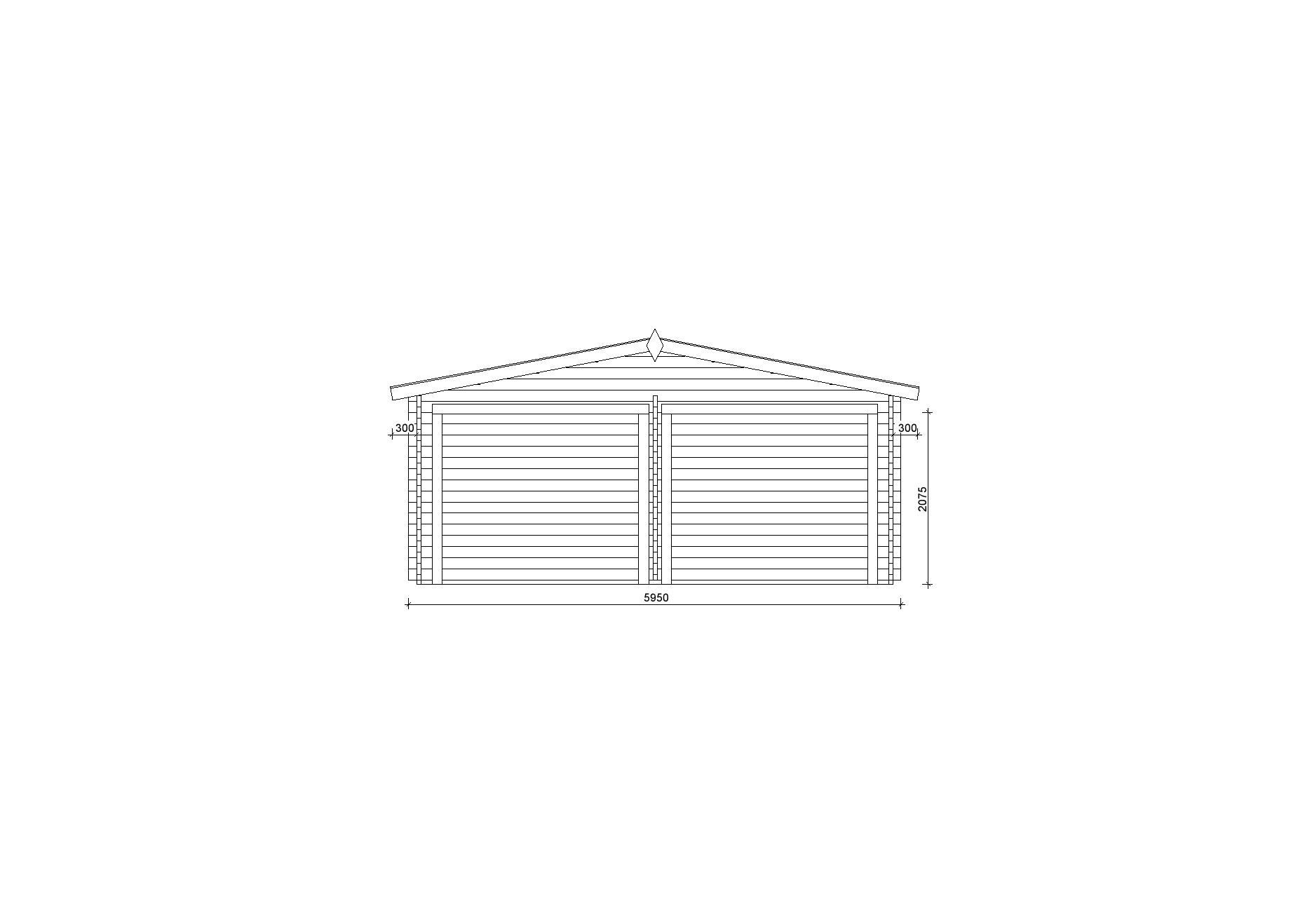 Holzgarage_Larix_V2_6x6_ohne_Tore_PD_1