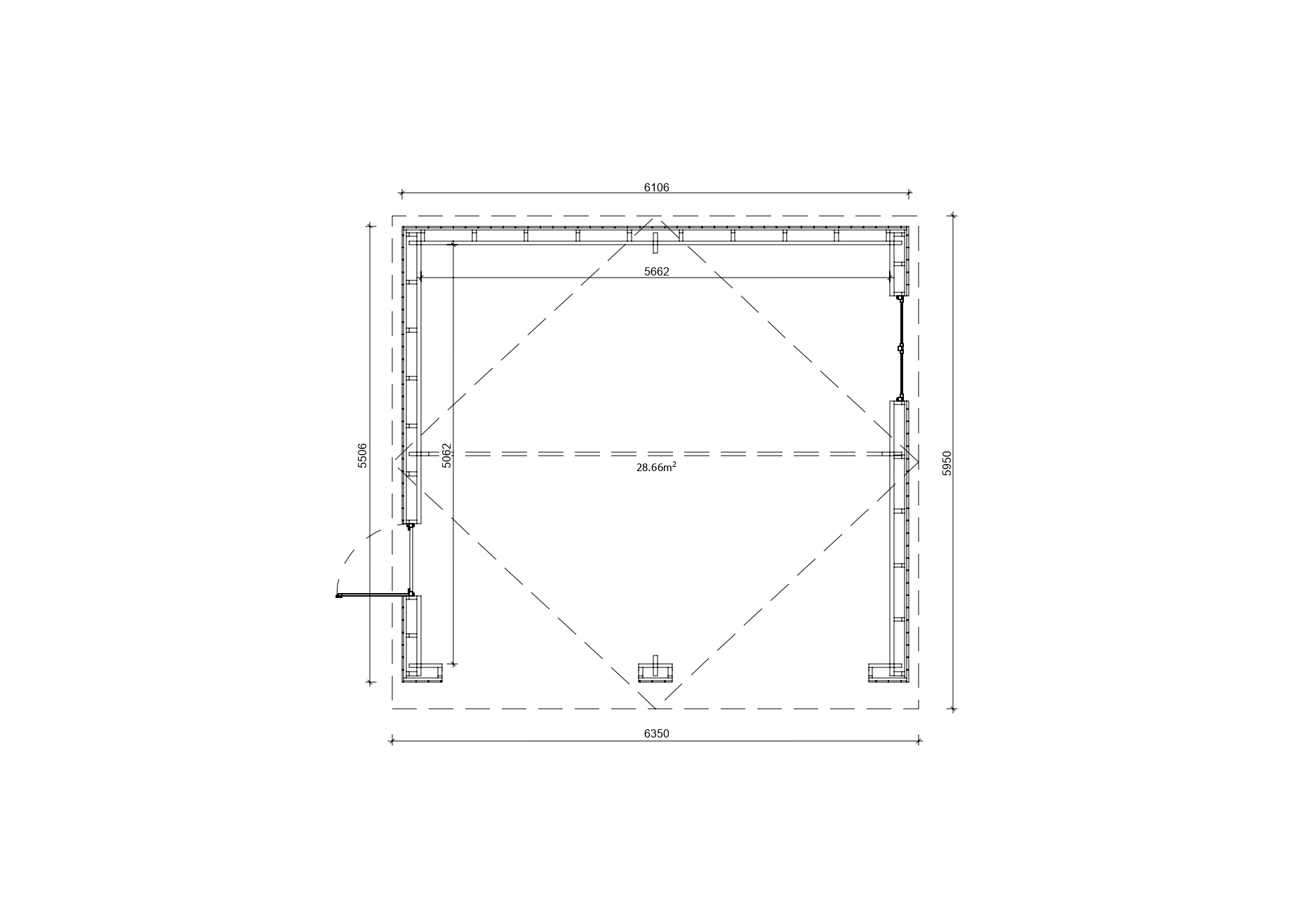 Holzgarage_Larix_V2_mit_Holzverkleidung_6x6_PD_5