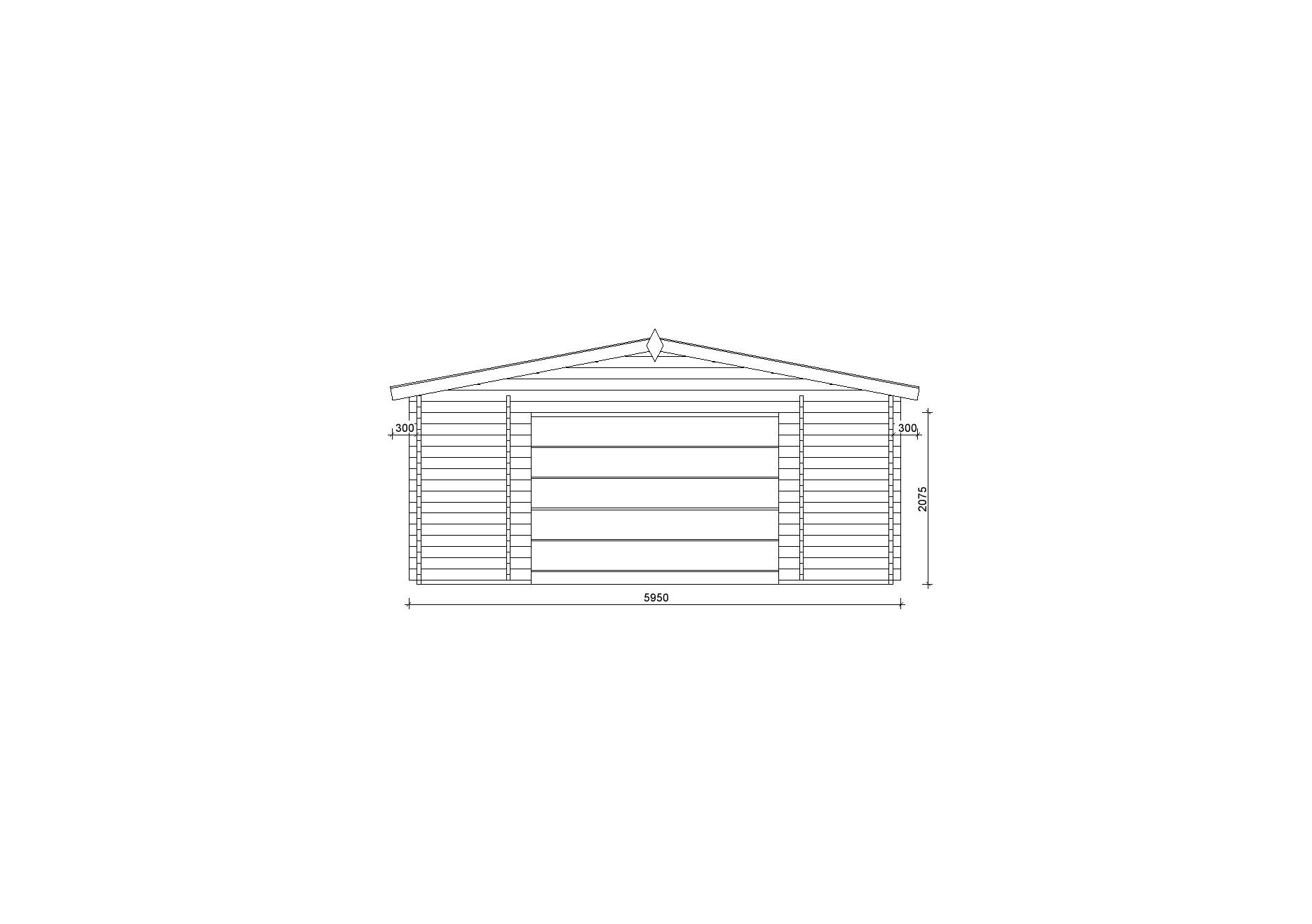 Holzgarage_Larix_V3_6x6_mit_Sektionaltor_PD_1