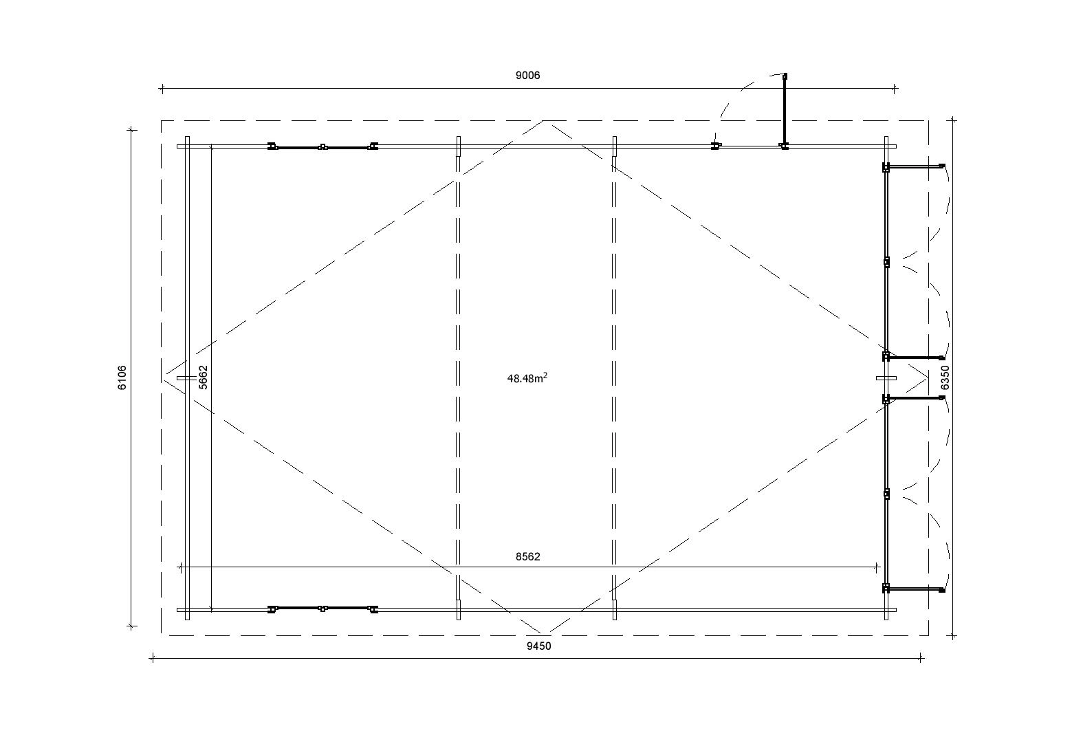 Holzgarage_Laurus_6x9_mit_Holztoren_PD_5
