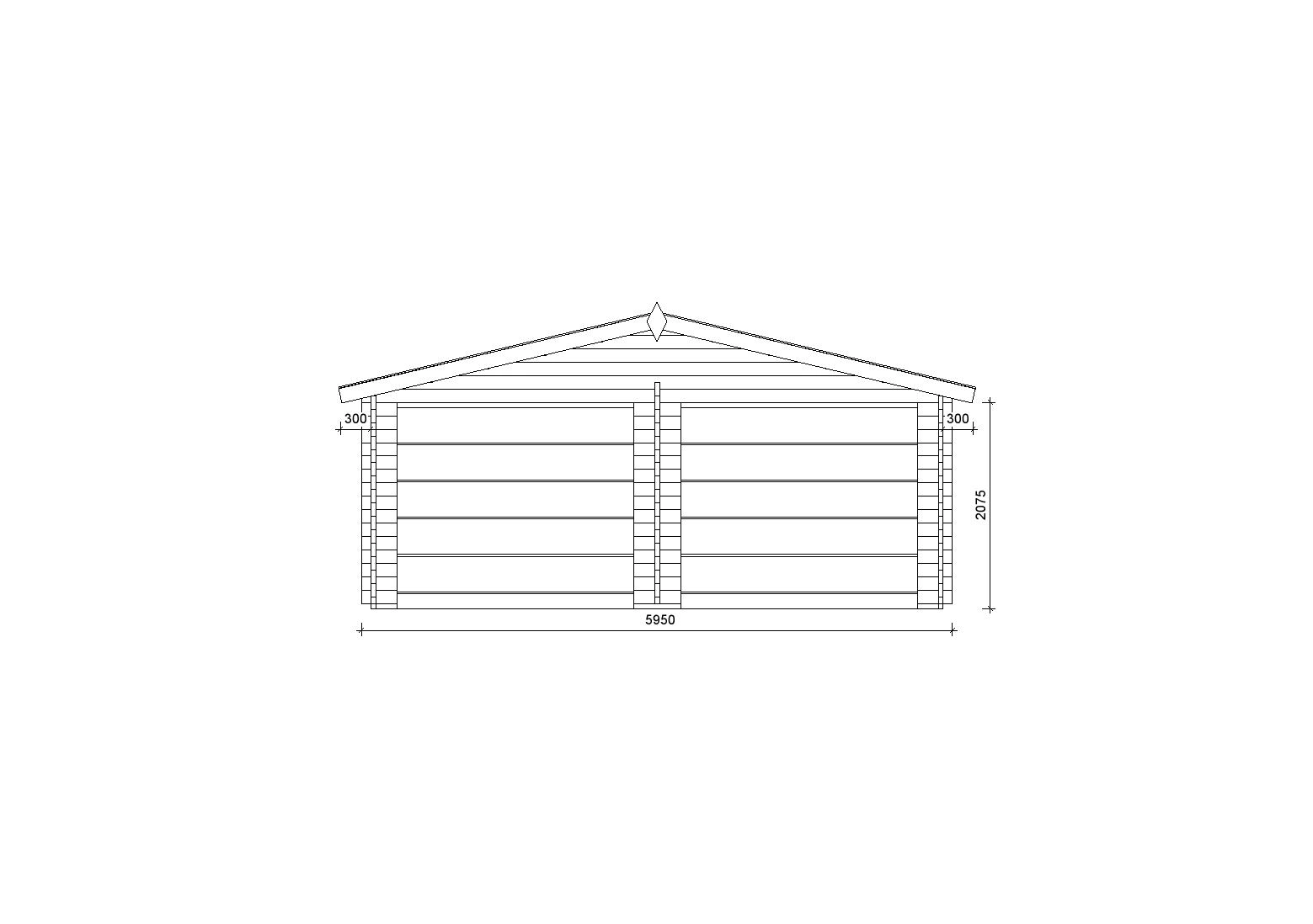 Holzgarage_Laurus_6x9_mit_Sektionaltoren_PD_1