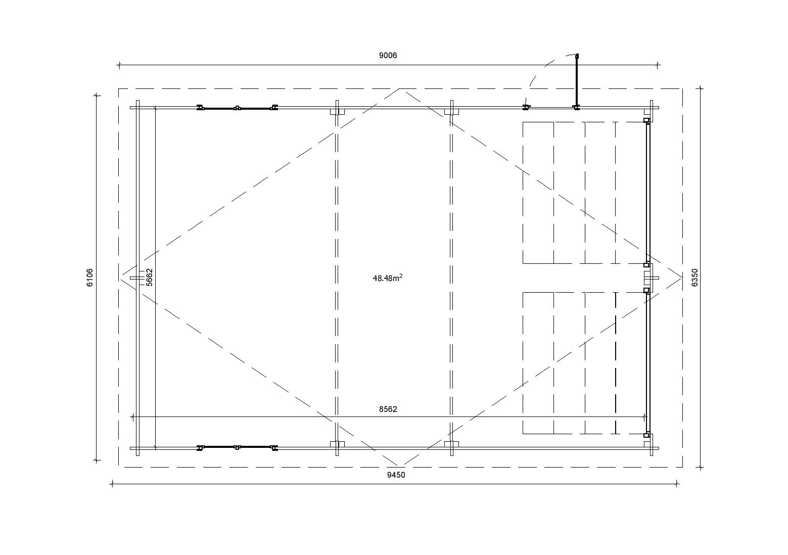 Holzgarage_Laurus_6x9_mit_Sektionaltoren_PD_5