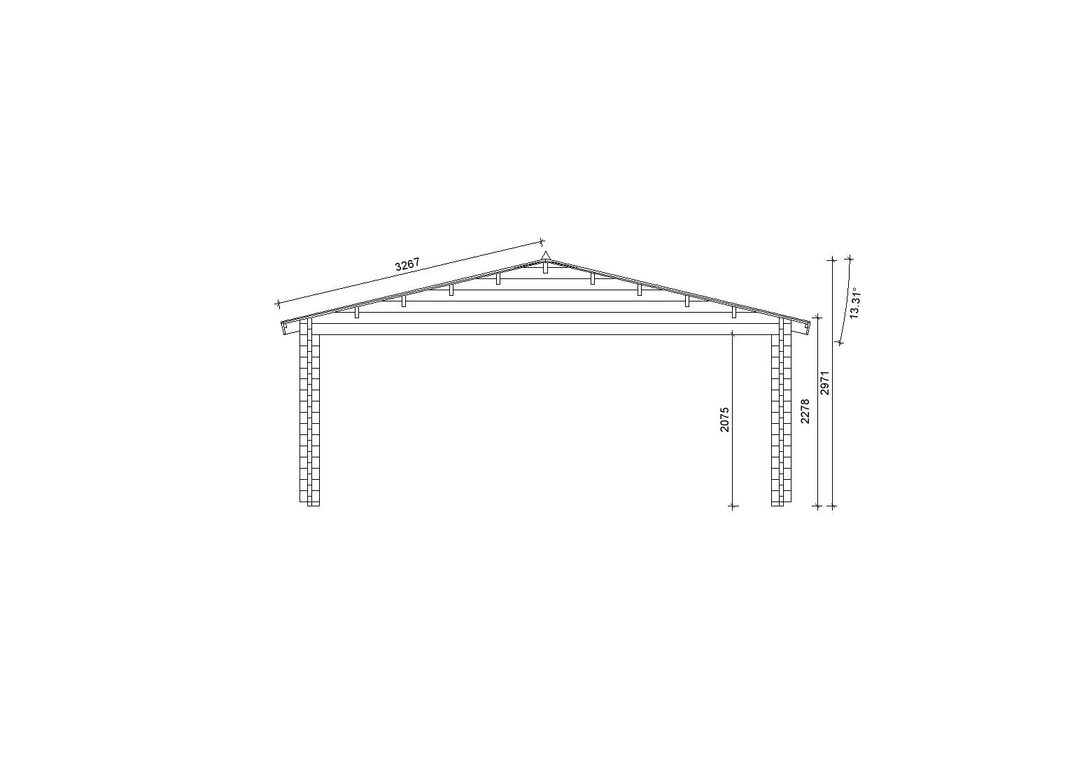 Holzgarage_Laurus_6x9_mit_Sektionaltoren_PD_6