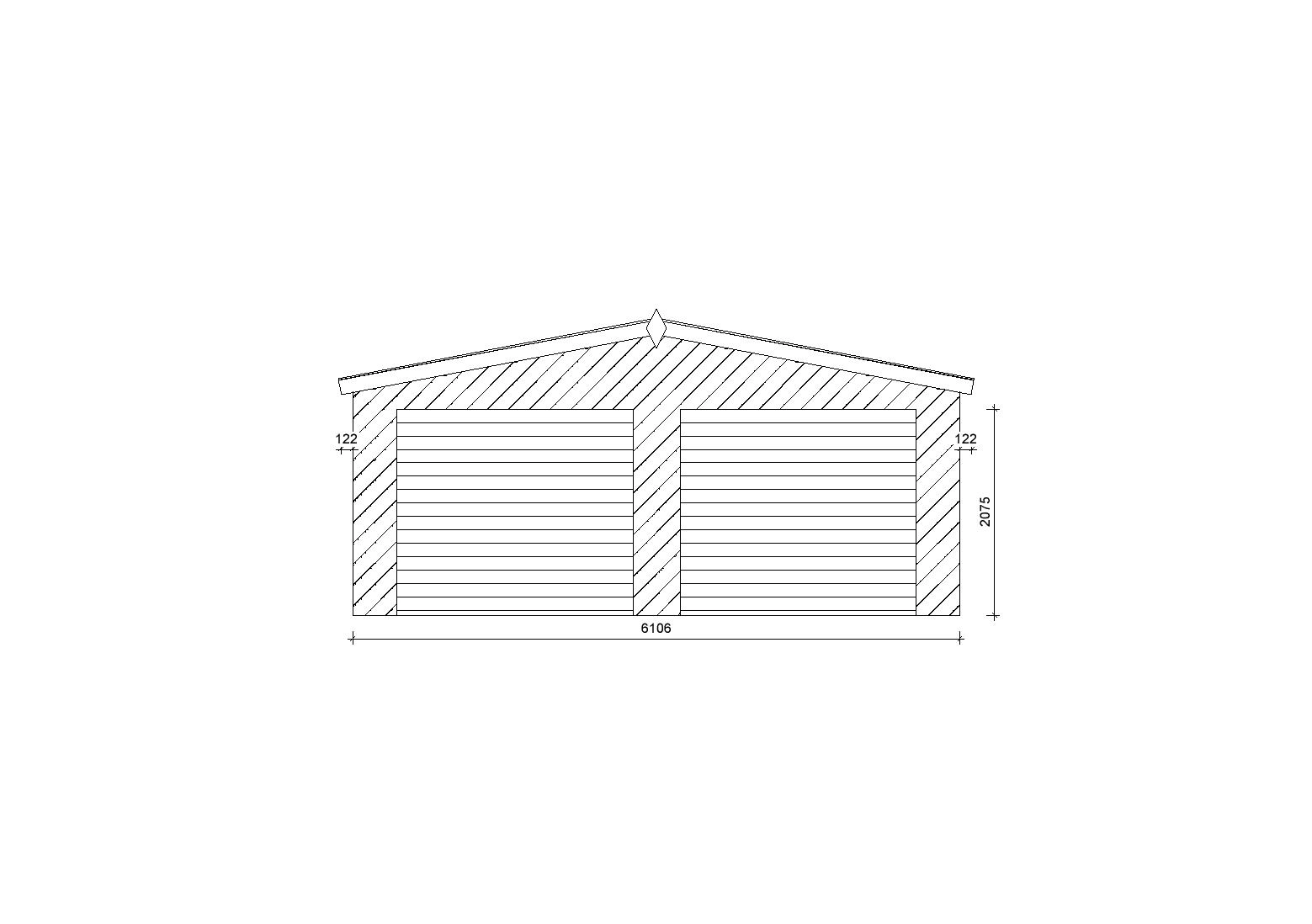 Holzgarage_Laurus_CL3_6x9_ohne_Tore_PD_1