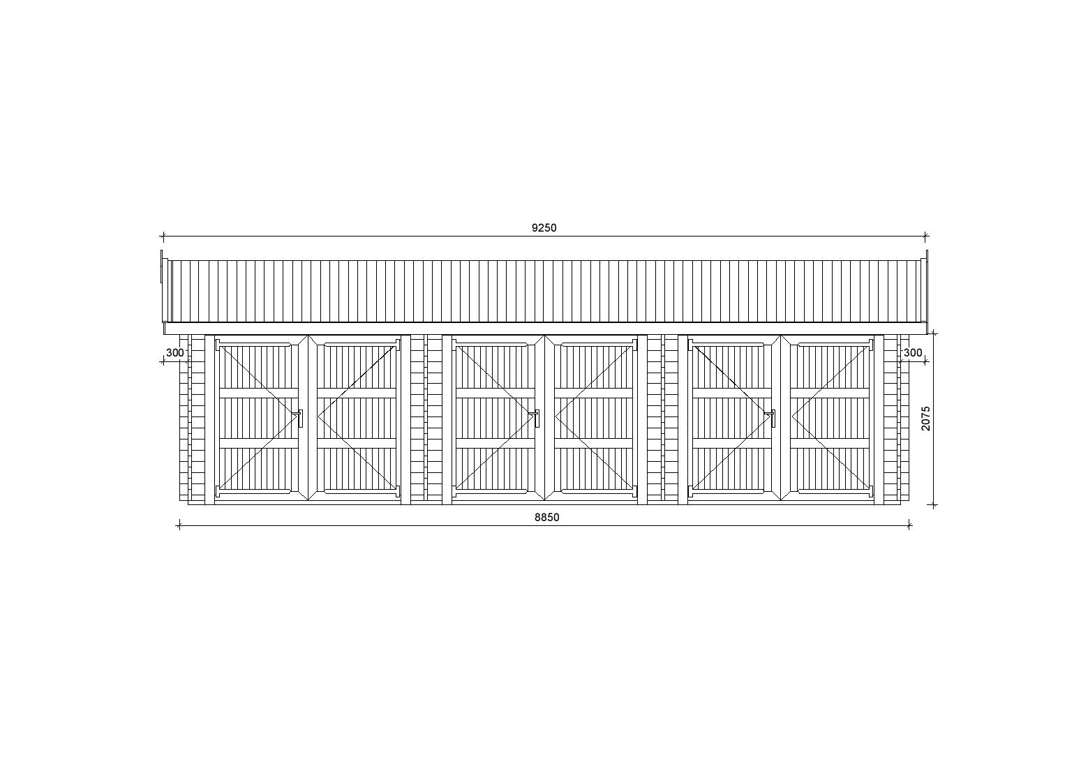 Holzgarage_Picea_9x6_mit_Holztoren_PD_1