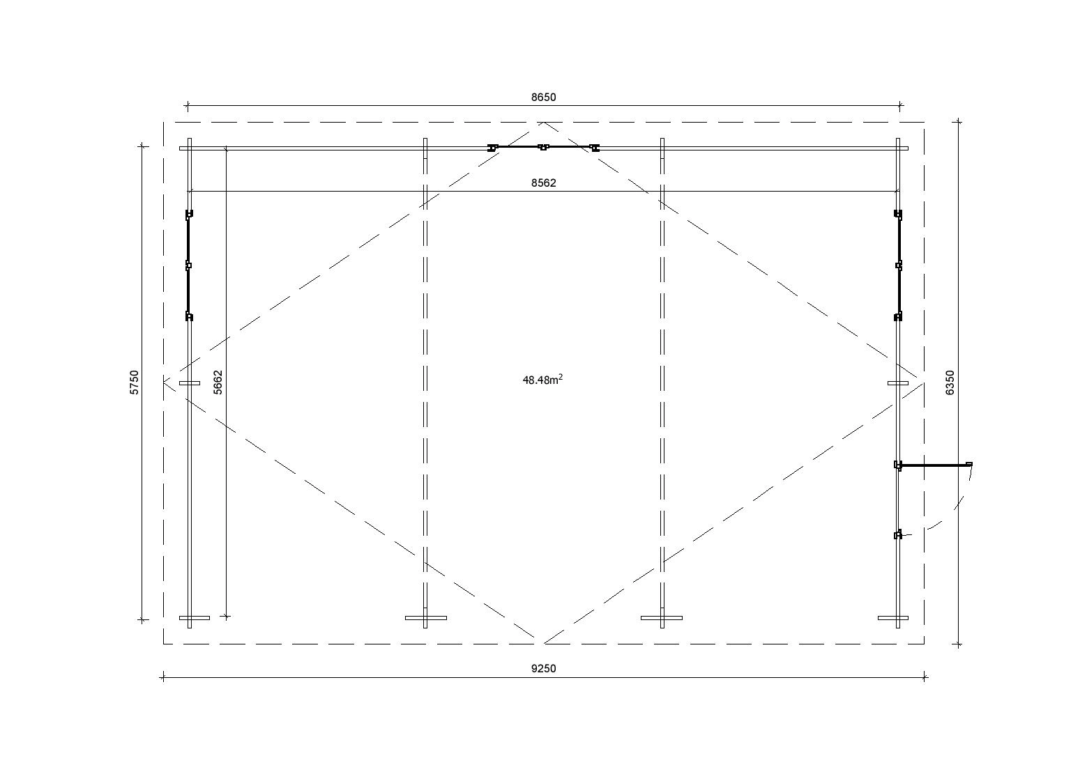 Holzgarage_Picea_9x6_ohne_Tore_PD_5