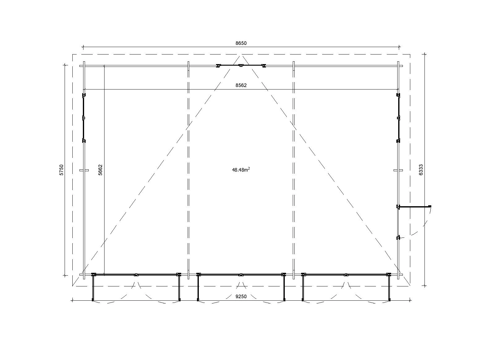 Holzgarage_Pinus_9x6_mit_Holztoren_PD_5