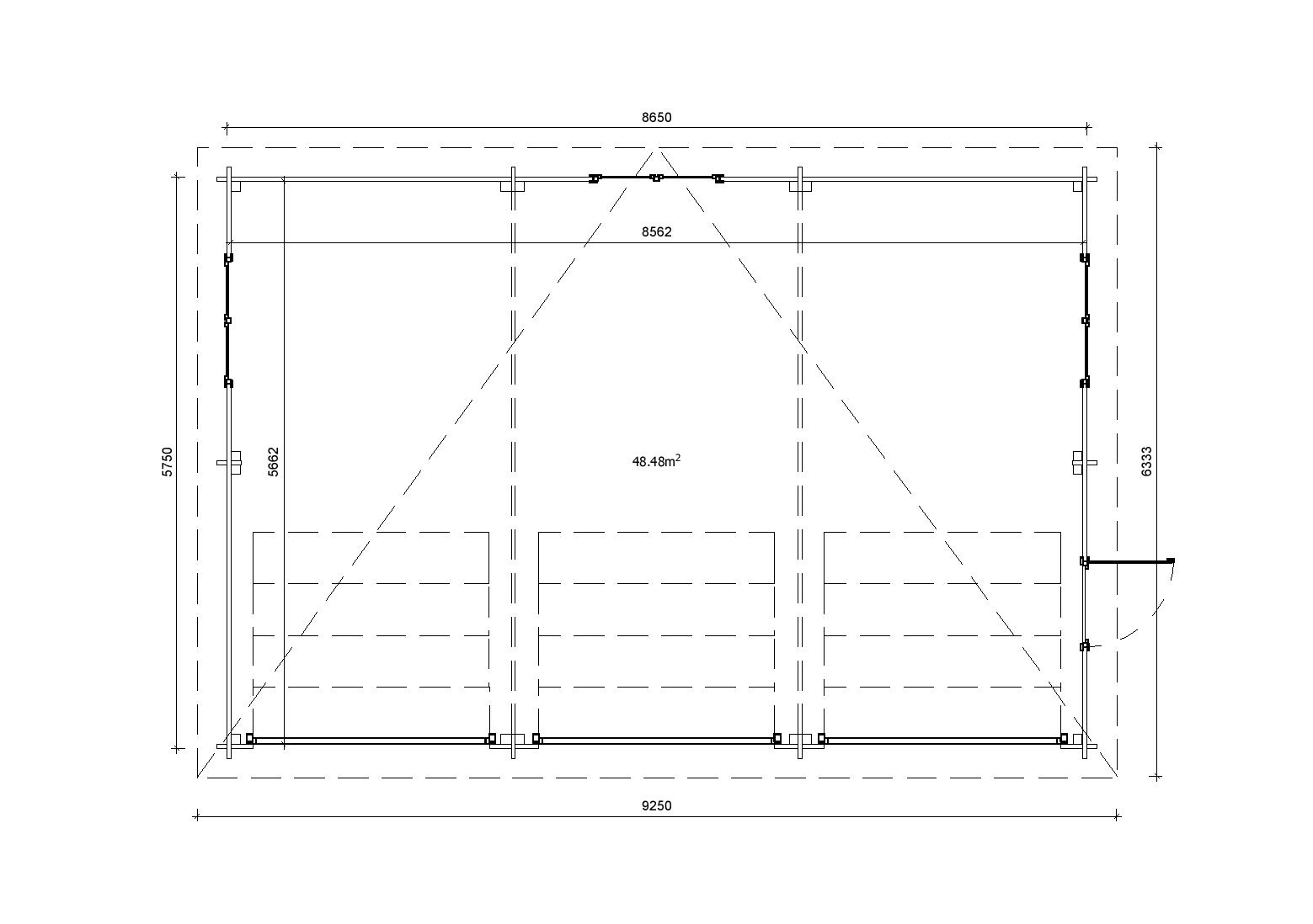 Holzgarage_Pinus_9x6_mit_Sektionaltoren_PD_5